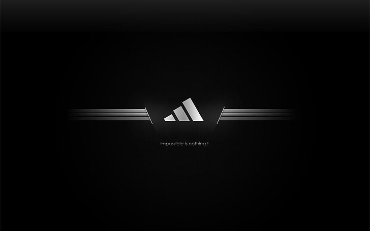 лого на adidas, Adidas, черно, HD тапет