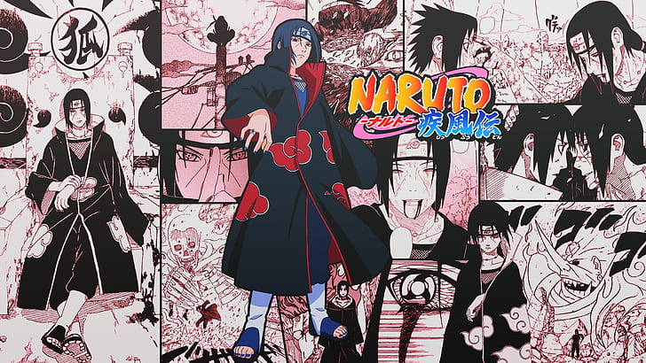 Naruto, Akatsuki (Naruto), Itachi Uchiha, Sasuke Uchiha, HD papel de parede