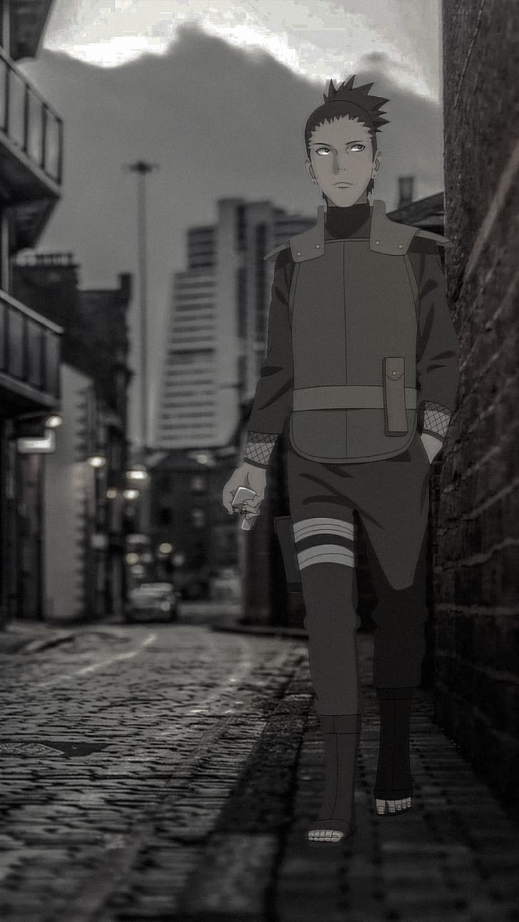 Nara Shikamaru, Naruto (Anime), Naruto Shippuuden, Streetart, HD-Hintergrundbild, Handy-Hintergrundbild