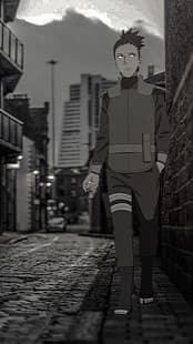 Nara Shikamaru, Naruto (anime), Naruto Shippuuden, street art, Fondo de pantalla HD HD wallpaper