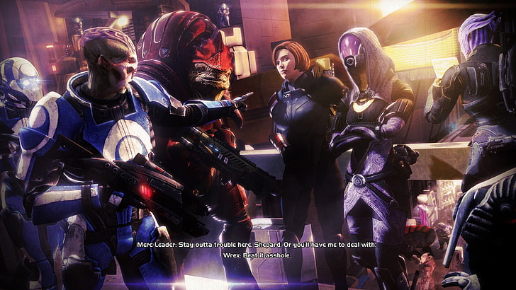 video game digital wallpaper, Mass Effect, video game characters, render, video games, HD wallpaper