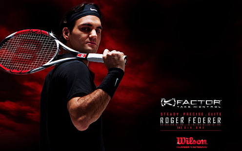 Roger Federer, roger federer, racket, tennis player, HD wallpaper HD wallpaper