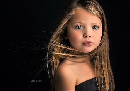 Fotografia, dziecko, śliczna, twarz, dziewczyna, mała dziewczynka, Tapety HD HD wallpaper