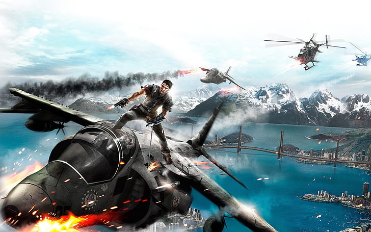 Just Cause 2, just cause game application, adventure, video game, action, HD wallpaper