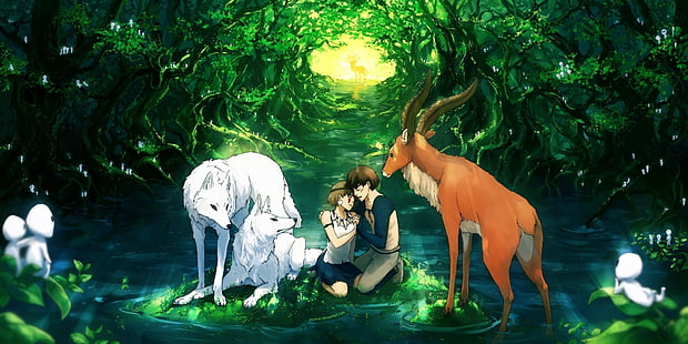 anime, princesa Mononoke, Studio Ghibli, Fondo de pantalla HD HD wallpaper