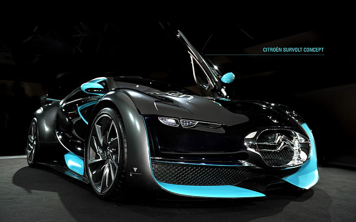 Citroen Survolt Black Concept, Citroen-Konzept, HD-Hintergrundbild