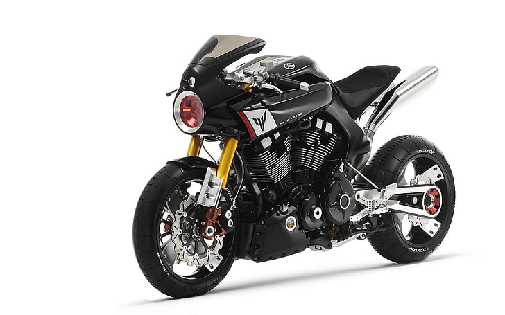 Yamaha MT-09, motocicleta, fondo blanco, vehículo, Fondo de pantalla HD