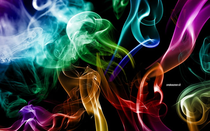 Smoke Colors HD, цветове, дим, креатив, графика, креатив и графика, HD тапет