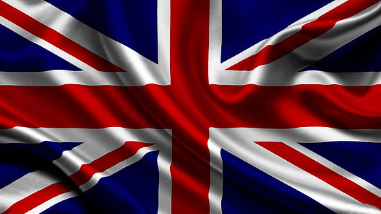 *** Engl의 국기 ***, 백색, 영국, 깃발, 색깔, 파랑, 3d 및 초록, HD 배경 화면 HD wallpaper