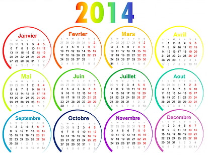 Kalender 2014, kalender, 2014, bulan, Wallpaper HD HD wallpaper