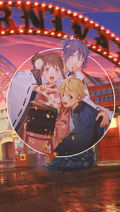 Anime Girls, Anime, Bild-in-Bild, Noragami, lila Haare, offener Mund, rosa Augen, HD-Hintergrundbild HD wallpaper