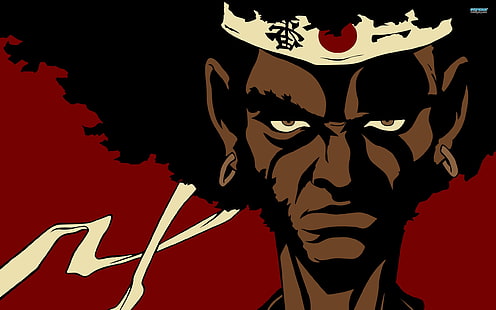 วอลล์เปเปอร์ดิจิตอลมนุษย์แอฟริกา, Afro Samurai, อะนิเมะ, วอลล์เปเปอร์ HD HD wallpaper