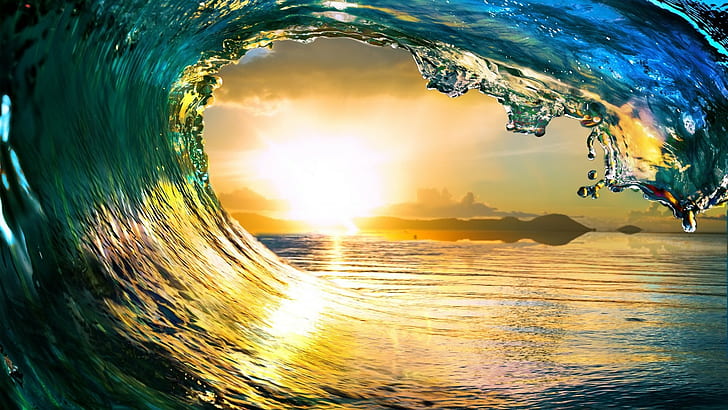 gelombang laut, gelombang, Wallpaper HD