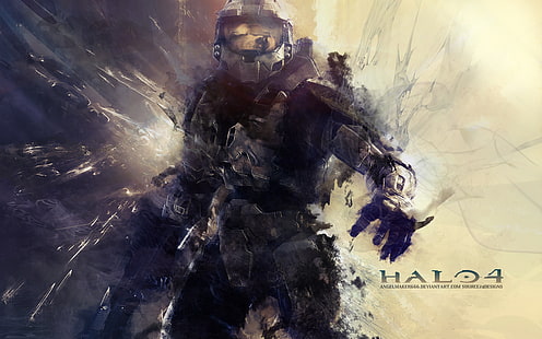 خلفية رقمية Halo 4 ، Halo ، Master Chief ، Halo 4 ، ألعاب فيديو ، عمل فني ، فن ألعاب الفيديو، خلفية HD HD wallpaper