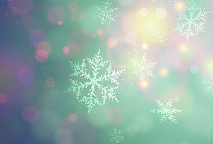 Graphic snowflake, white snowflakes illustration, snow, winter, graphic, snowflake, diverse, HD wallpaper