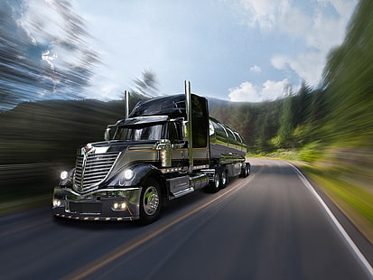 carreteras, camiones, Fondo de pantalla HD HD wallpaper