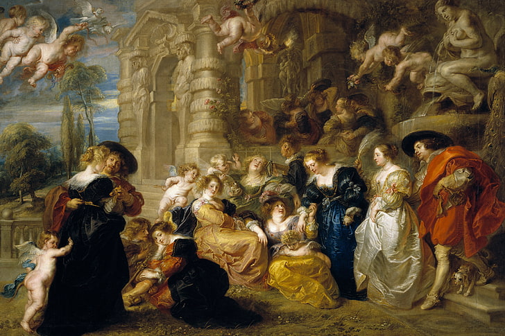 people, picture, genre, Peter Paul Rubens, Pieter Paul Rubens, The Garden Of Love, HD wallpaper