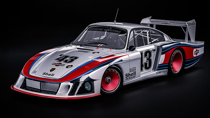 Porsche, mobil Jerman, mobil, kendaraan, mobil sport, seni digital, Porsche 935 Moby Dick, Wallpaper HD