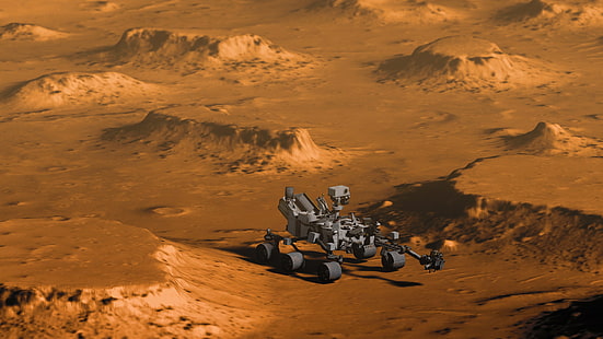 Oberfläche, Mars, der Rover, Neugier, HD-Hintergrundbild HD wallpaper