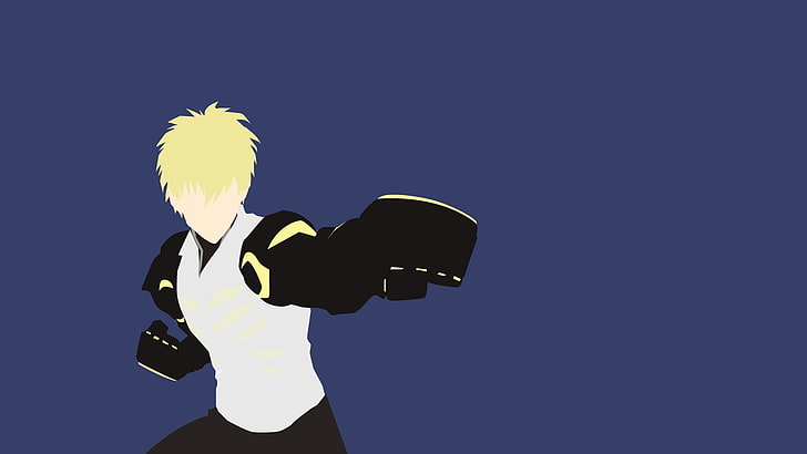 Сайтама, иллюстрация персонажа One-Punch Man, Genos, HD обои