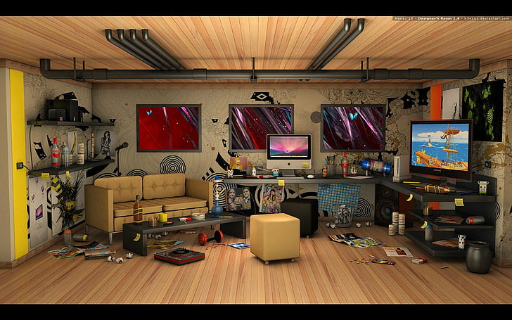 Gamer, room, HD wallpaper