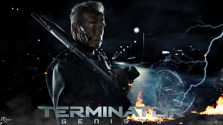 Terminator Genisys Arnold, terminator, arnold, genisys, HD papel de parede