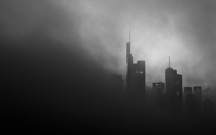 градски, градски, мъгливи, HD тапет
