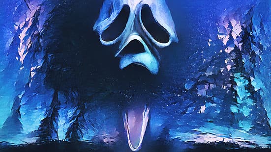 dar0z, AI, Scream, películas, ghostface, horror, máscara, Fondo de pantalla HD HD wallpaper