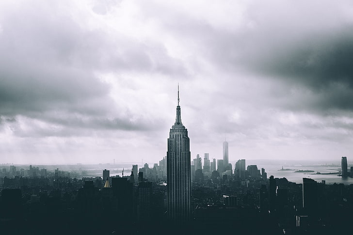Empire State Building, Empire State, New York City, paesaggio urbano, Sfondo HD