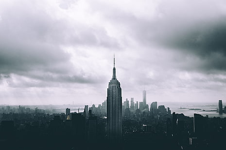 مبنى إمباير ستيت ، إمباير ستيت ، مدينة نيويورك ، cityscape، خلفية HD HD wallpaper