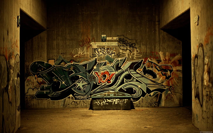 graffiti, pared, urbano, suciedad, Fondo de pantalla HD