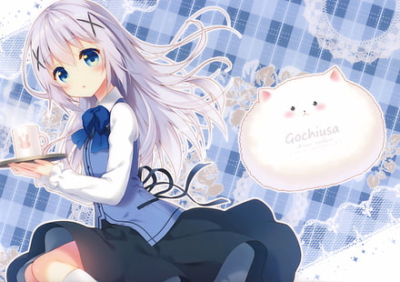 Gochiusa Anime Graphics, Anime, Anime Girls, Gochuumon wa Usagi Desu ka ?, Kafuu Chino, Kellnerin, HD-Hintergrundbild HD wallpaper