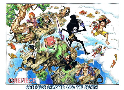 assorted color of dragon and dragon painting, One Piece, anime, Nami, Usopp, Sanji, Brook, Frankie, Tony Tony Chopper, Nico Robin, Monkey D. Luffy, Roronoa Zoro, HD wallpaper HD wallpaper