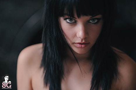 Melissa Clarke, wanita, model, Suicide Girls, wajah, Wallpaper HD HD wallpaper