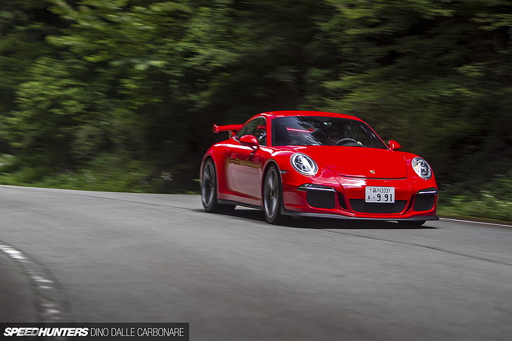 Porsche 911, Porsche 911 GT3, Speedhunters, Porsche, red cars, HD wallpaper