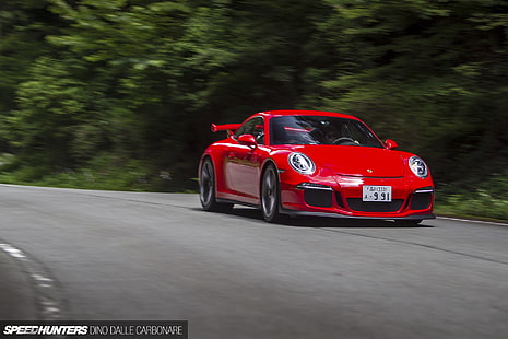 Porsche 911, Porsche 911 GT3, Speedhunters, Porsche, червени автомобили, HD тапет HD wallpaper