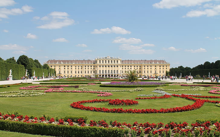 Taman Schonbrunn di Wina, tempat wisata Austria, Taman Schonbrunn, Wina, Austria, Perjalanan, Tempat, Wallpaper HD
