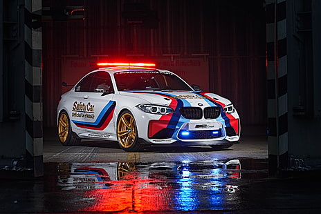 BMW M2 쿠페, MotoGP 안전 자동차, 4K, HD 배경 화면 HD wallpaper