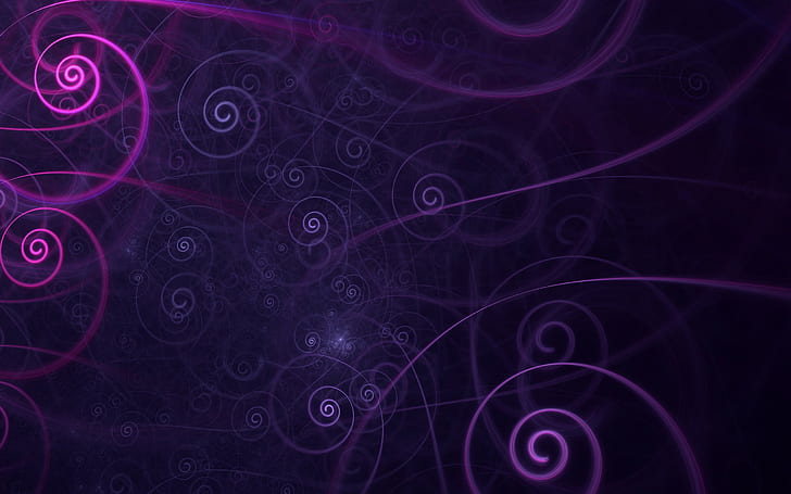абстрактный, фиолетовый, спираль, HD обои