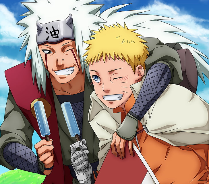 Anime, Naruto, Jiraiya (Naruto), Naruto Uzumaki, Wallpaper HD