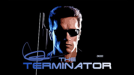 Terminator, The Terminator, นักแสดง, Arnold Schwarzenegger, อาร์ตเวิร์ค, ภาพยนตร์, หุ่นยนต์, วอลล์เปเปอร์ HD HD wallpaper