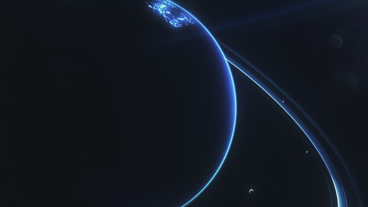 planeta, niebo, przestrzeń, Uran, Tapety HD