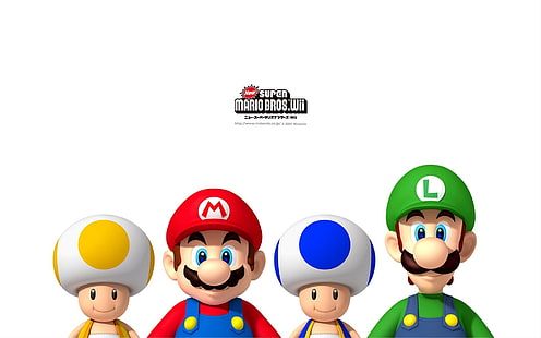 Mario, New Super Mario Bros. Wii, Luigi, Toad (Mario), HD wallpaper HD wallpaper