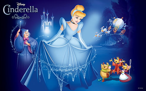 Cartoon Cinderella Fairy Godmother Jaq Gus Characters List 1920×1200, HD wallpaper HD wallpaper