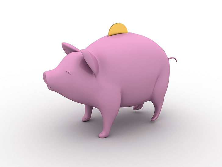 3d, banco, invertir, modelo, cerdo, alcancía, hucha, ahorro, Fondo de pantalla HD