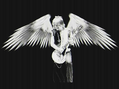 ангел, фэнтези, гитара, хэви, метал, осборн, оззи, рэнди, рэнди роудс, роудс, HD обои HD wallpaper