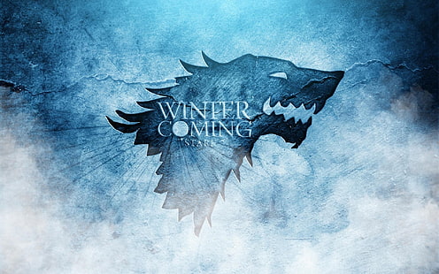 Game of Thrones Song of Ice and Fire, winter is coming game of thrones, wolf, game of thrones, HD tapet HD wallpaper