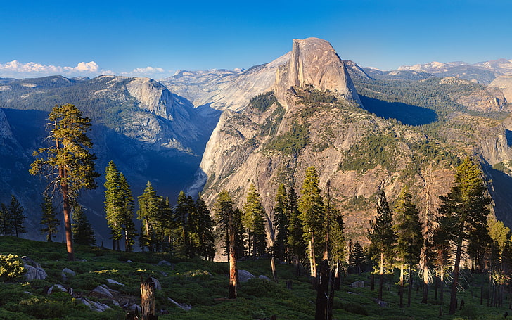 peyzaj, Yosemite Ulusal Parkı, ABD, Half Dome, HD masaüstü duvar kağıdı