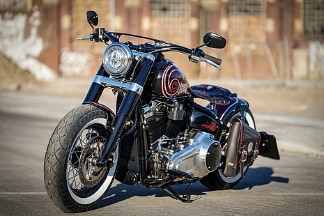 Motocykle, Custom Motorcycle, Harley-Davidson, Thunderbike Customs, Tapety HD HD wallpaper