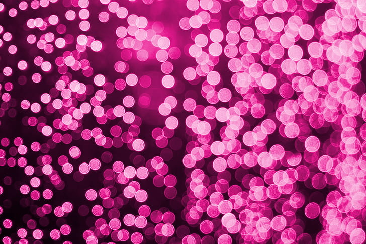bokeh effect, lights, photography, hd, 4k, 5k, pink, HD wallpaper